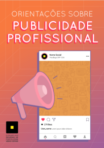 Capa da cartilha "Orientações sobre publicidade profissional"